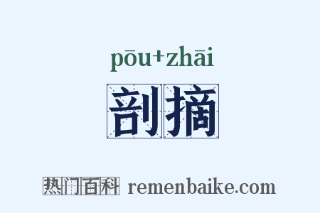 剖摘是什么意思的图片
